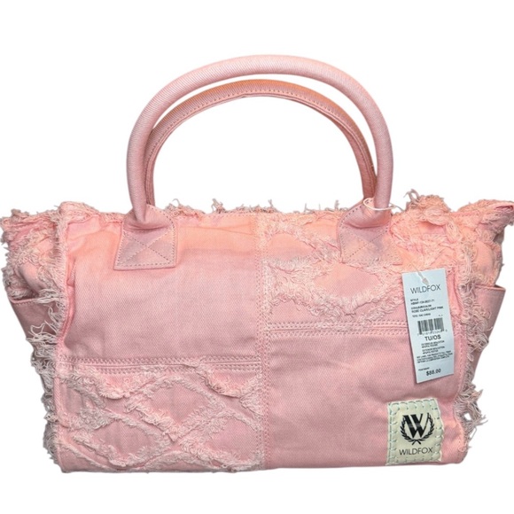 Wildfox Handbags - Wildfox Patchwork Denim Tote in Rose Clair nwt